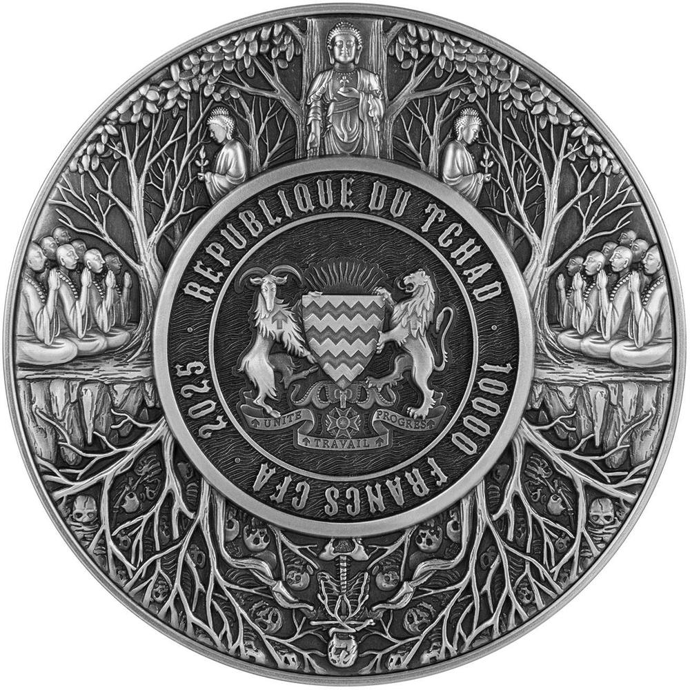 DICHOTOMY OF HUMANITY 2 Oz Silver Coin 10000 Francs Chad 2025