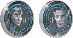 Mints Coins - NEYTIRI AND JAKE Avatar Way of Water Set 2 x 1 Oz Silver Coins 1$ New Zealand 2023