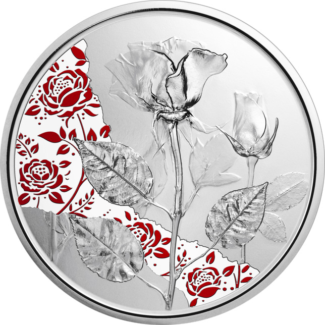 ROSE Language Of Love ½ Oz Silver Coin 10€ Euro Austria 2021 | Mints