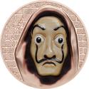 Mints Coins - SALVATORE Dali Money Heist Revolutionary Masks 1 Oz Silver Coin 5$ Cook Islands 2018