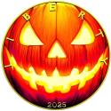 Mints Coins - PUMPKIN HEAD Halloween 1 Oz Silver Coin 1$ USA 2025
