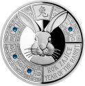 Mints Coins - YEAR OF THE RABBIT Crystal 1 Oz Silver Coin 5$ Samoa 2023