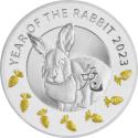 Mints Coins - YEAR OF THE RABBIT 7 Elements Silver Coin 1$ Niue 2023