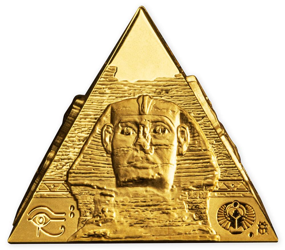 PYRAMID OF GIZA 3D 5 Oz Gold Coin 100$ Tala Samoa 2023 | Mints