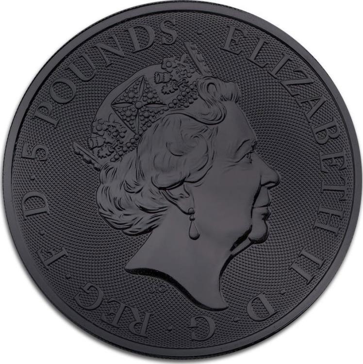 QUEEN'S BEASTS BURNING COMPLETER 5ポンド QUEEN BEASTS COMPLETER Burning 2 Oz Silver Coin 5£ United
