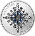 Mints Coins - SAPPHIRE JUBILEE SNOWFLAKE BROOCH Silver Coin 20$ Canada 2024