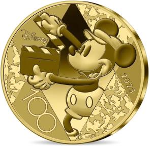 MICKEY MOUSE DISNEY 100th Anniversary Gold Coin 50 Euro France 2023