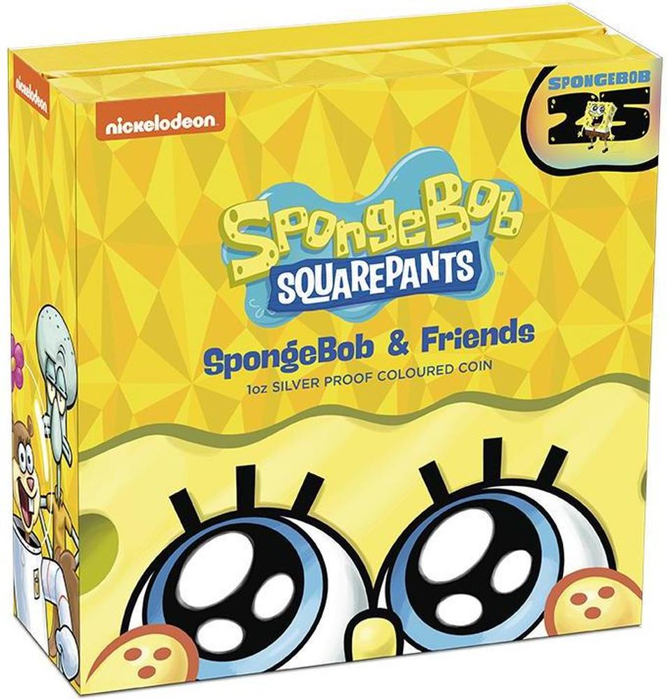 SPONGEBOB AND FRIENDS 1 Oz Silver Coin 1$ Tuvalu 2024 | Mints