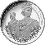 Mints Coins - QUEEN ELIZABETH II ACCESSION 1 Oz Silver Coin 5$ Tokelau 2022