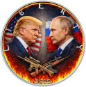 Mints Coins - USA VS RUSSIA Power Flames 1 Oz Silver Coin 1$ USA 2025