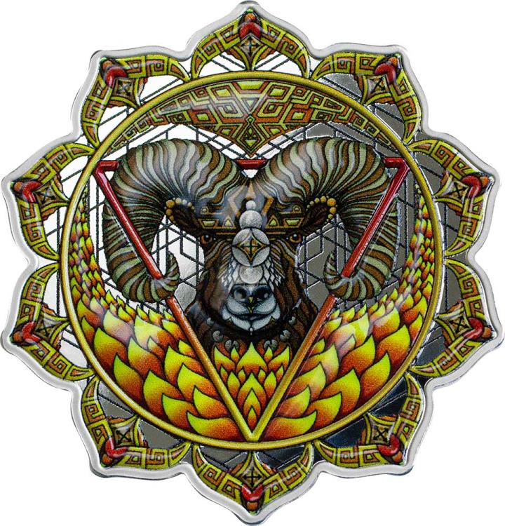 Mints - RAM OF THE 3RD CHAKRA Phil Lewis 2 Oz Silver Coin 5$ Solomon Islands 2022