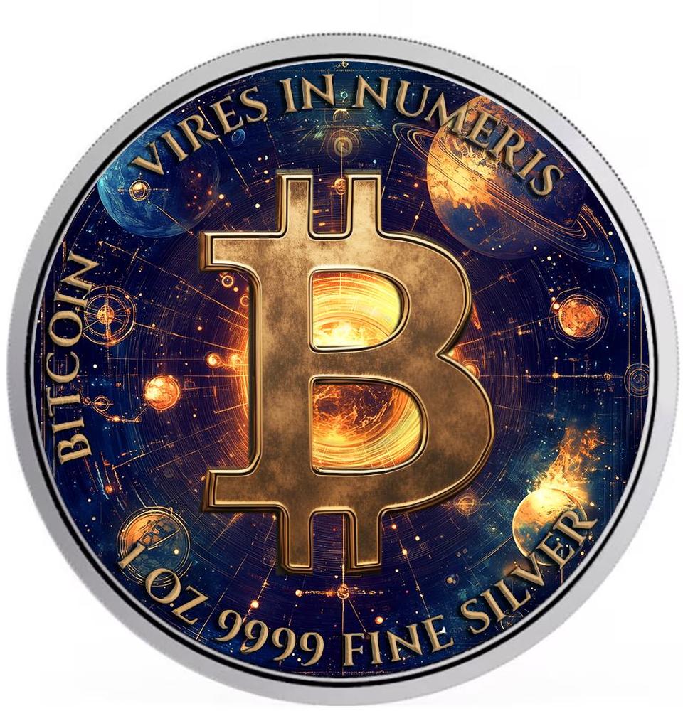 COSMIC BITCOIN 1 Oz Silver Coin 2$ Niue 2024 | Mints