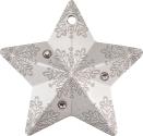 Mints Coins - SNOWFLAKE STAR Holiday Ornament 1 Oz Silver Coin 5$ Cook Islands 2023