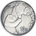 Mints Coins - CHINA PANDA Antiqued Silver Coin 10 Yuan China 2023