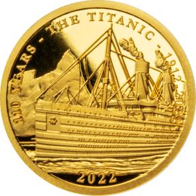 Mints - 110 YEARS SINKING TITANIC Gold Coin 10$ Barbados 2022