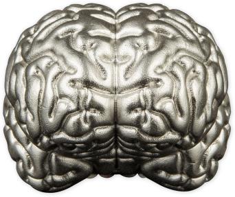 BRAIN 3D Shaped 2 Oz Silver Coin 5$ Samoa 2023 | Mints