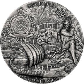 Mints - CIRCE ISLAND Odyssey 3 Oz Silver Coin 7$ Niue 2023