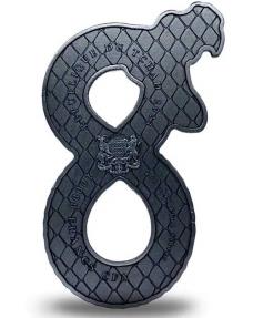 FIGURE EIGHT BLACK MAMBA 2 Oz Silver Coin 10000 Francs Chad 2023