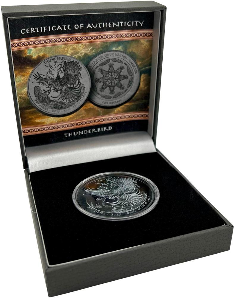 【予約】 1 Dollars Silver American Native THUNDERBIRD Oz Coin Silver コレクション