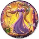 Mints Coins - RAPUNZEL Liberty Tales 1 Oz Silver Coin 1$ USA 2025