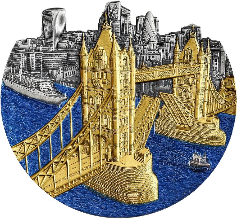 うのにもお得な World BRIDGE TOWER Famous Coin Silver Oz 5 Shaped Bridges 鉄道模型
