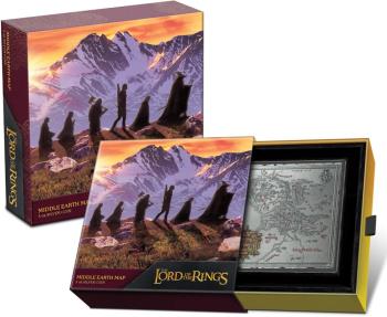 Middle Earth Map 5 Oz Silver Coin 10$ Niue 2024 