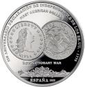 Mints Coins - FIRST AMERICAN DOLLAR Revolutionary War 250th Anniversary Silver Coin 10€ Euro Spain 2025