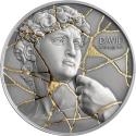 Mints Coins - DAVID Kintsugi Art 2 Oz Silver Coin 2000 Francs Cameroon 2025