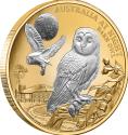 Mints Coins - BARN OWL Australia at Night 1 Oz Gold Coin 100$ Niue 2022