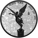 Mints Coins - LIBERTAD Diamond Dust Black Platinum 1 Oz Silver Coin Mexico 2023