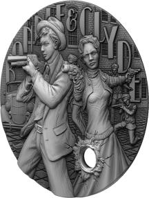 Mints - BONNIE AND CLYDE the Gangster 2 Oz Silver Coin 5$ Niue 2022