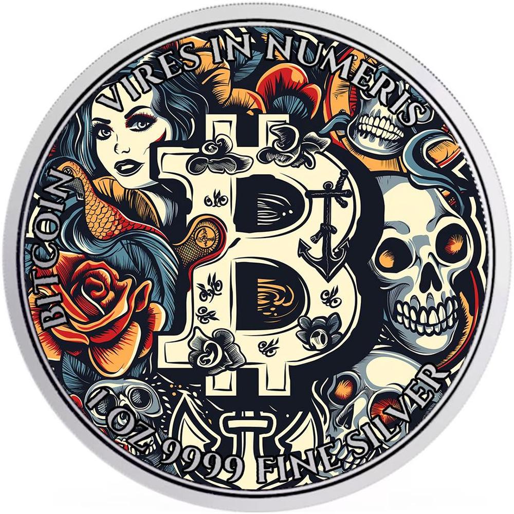 TATTOO BITCOIN 1 Oz Silver Coin 2$ Niue 2024 | Mints
