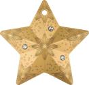 Mints Coins - SNOWFLAKE STAR Holiday Ornament Gilded 1 Oz Silver Coin 5$ Cook Islands 2024