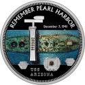Mints Coins - USS ARIZONA by Miles Standish 5 Oz Silver Coin 25$ Palau 2021