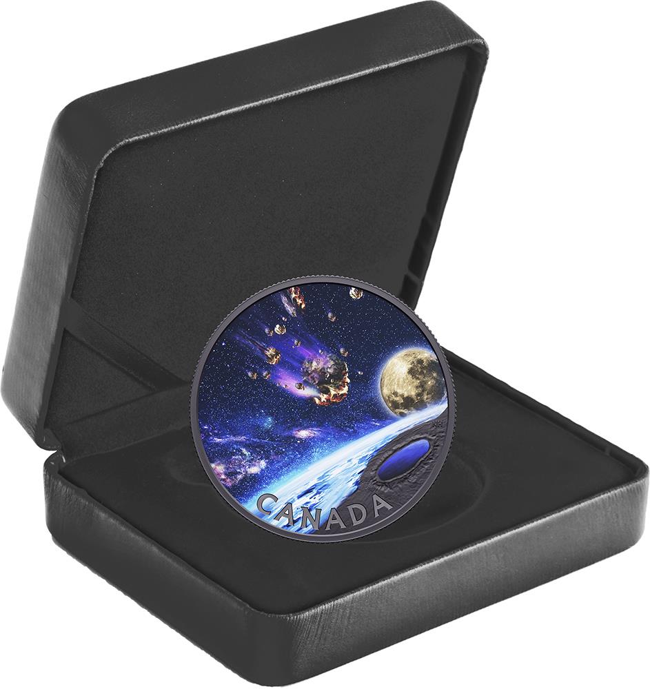 CRYSTAL EYE OF NUNAVIK Pingualuit Crater 5 Oz Silver Coin 50