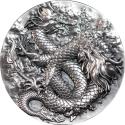 Mints Coins - ANCESTRAL DRAGONS OF RAIN AND CLOUD Antique Finish 5 Oz Silver Coin 18888 Francs Chad 2024