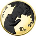 Mints Coins - PANDA Gold and Black Platinum Silver Coin 10 Yuan China 2023