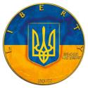 Mints Coins - AMERICAN EAGLE Ukrainian Flag 1 Oz Silver Coin 1$ USA 2022