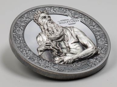 MOSES Eternal Sculptures II 3 Oz Silver Coin 20$ Palau 2022 | Mints