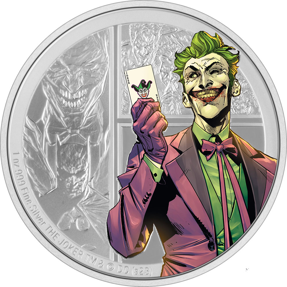 JOCKER DC Comics Villains 1 Oz Silver Coin 2$ Niue 2023 | Mints