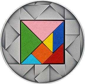 Mints - TANGRAM PUZZLE 2 Oz Silver Coin 5$ Niue 2023