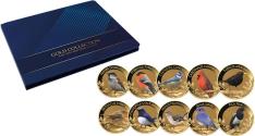 Mints Coins - MOST FAMOUS SONGBIRDS Set 10x1/1000 Oz Gold Coins 3000 Francs Chad 2024