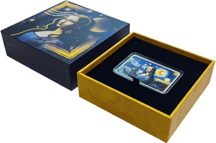 フィジー 2024 モナリザ & 星月夜 銀貨 カラー BU プルーフライク