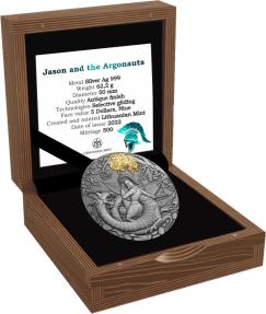 Mints - JASON AND THE ARGONAUTS Myths of Love 2 Oz Silver Coin 5$ Niue 2022
