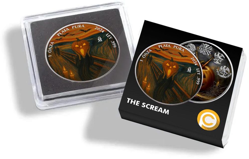 SCREAM Spooktacular Art Libertad 1 Oz Silver Coin Mexico 2024