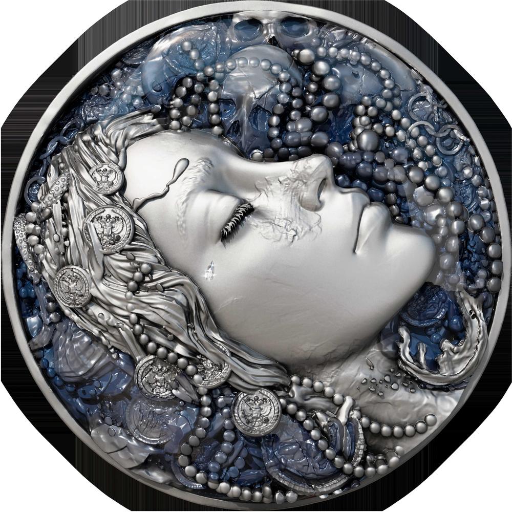 ATLANTIS Forgotten Civilization Antique 2 Oz Silver Coin 2000