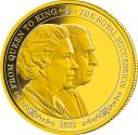 Mints Coins - FROM QUEEN TO KING The Royal Succession 5 Oz Gold Coin 25$ Barbados 2022