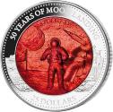 Mints Coins - MOON LANDING 50th Anniversary Mother Of Pearl 5 Oz Silver Coin 25$ Solomon Islands 2019