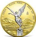 Mints Coins - LIBERTAD Gilded White Rhodium 1 Oz Silver Coin Mexico 2024