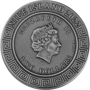 Mints - DIONYSUS Gods 2 Oz Silver Coin 2$ Niue 2022
